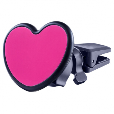 Автомобильный держатель для навигатора Perfeo-518 Love на решетку воздуховода, магнитный, розовый