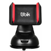 Автодержатель для смартфона Ubik UCH01 черный с красными вставками