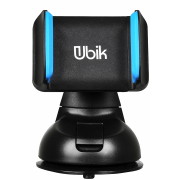 Автодержатель для смартфона Ubik UCH01 черный с голубыми вставками