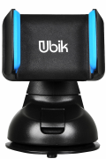 Автодержатель для смартфона Ubik UCH01 черный с голубыми вставками