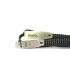USB-кабель Lightning Hoco U11 Zinc Alloy, плоский в тканевой обмотке, черный, 1.2 м