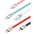 USB-кабель для iPad/iPhone 5/6 Hoco X4 Zinc Alloy, плоский черный, 1.2 м