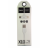 Универсальный кабель micro USB + iPhone 5 Hoco X10, силиконовый, белый, 1 метр