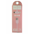Универсальный кабель micro USB + iPhone 5 Hoco X10, силиконовый, розовый, 1 метр