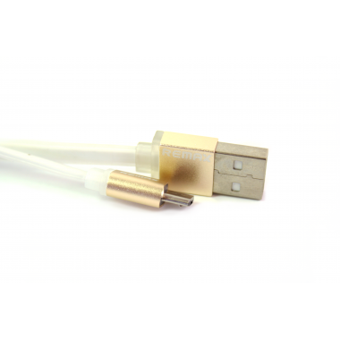 Кабель micro USB Remax RC-019 плоский, силиконовый, белый 