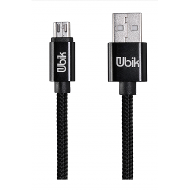 Кабель micro USB Ubik UM01, carbon, черный