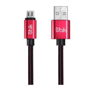 Кабель micro USB Ubik UM01, carbon, красный