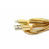Кабель Lightning V-Lovable Spring, металлическая пружина, 1 м, золотой
