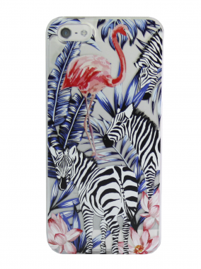 Чехол Deppa Art Case для iPhone 5/5s Зебры и фламинго