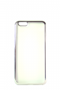 Прозрачный силиконовый чехол с серебряным бампером для iPhone 5