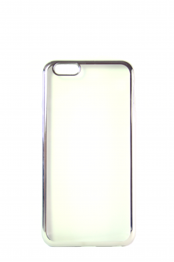 Прозрачный силиконовый чехол с серебряным бампером для iPhone 6