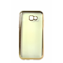 Прозрачный силиконовый чехол с золотым бампером для Samsung A3 2017 (A320)