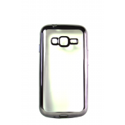 Прозрачный силиконовый чехол с черным бампером для Samsung J1 mini Prime (J106)