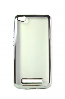 Прозрачный силиконовый чехол с серебряным бампером для Xiaomi Redmi 4A