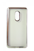 Прозрачный силиконовый чехол с серебряным бампером для Xiaomi Redmi Note 4