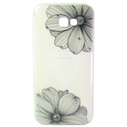 Силиконовая накладка Colorful life для Samsung A 720  Черные цветы