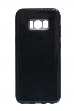 Силиконовая накладка Fashion case для Samsung S8 черная с блестками