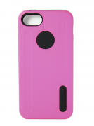 Чехол-накладка Melkco Kubalt для iPhone 5/5s розово-черный