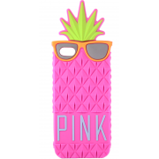 Силиконовый чехол для iPhone 5/5s Розовый ананас модник