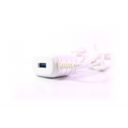 Сетевое зарядное устройство Inkax с кабелем для iPhone 2.1A + 1USB (CD-09-IP)