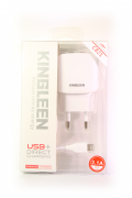 Сетевое зарядное устройство Kingleen C-821 для iPhone 5/6/7  (3100 mA + 2 USB)