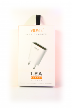 СЗУ Vidvie PLE 209 с кабелем micro USB (1.2A + 1 USB)