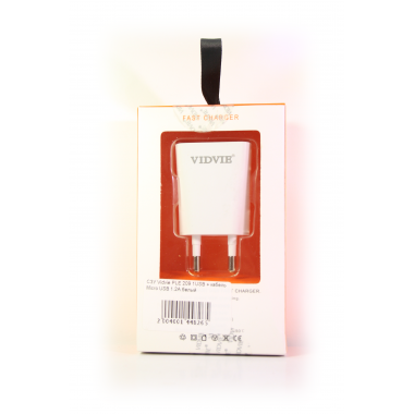 СЗУ Vidvie PLE 209 с кабелем micro USB (1.2A + 1 USB)