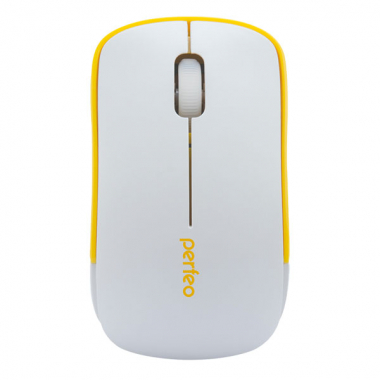 Компьютерная мышь Perfeo PF-763-WOP «ASSORTY», цвет бело-желтая