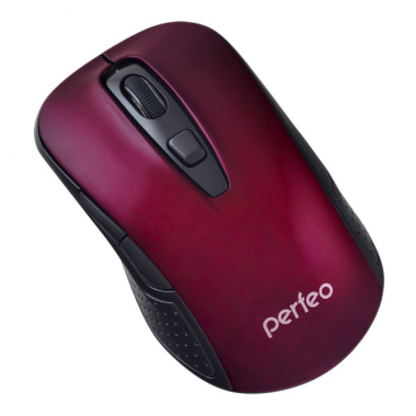 Компьютерная беспроводная мышь Perfeo PF-966 «CLICK» бордовая