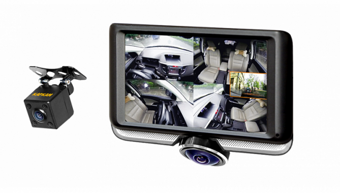 Видеорегистратор Каркам A360, 4.5“ IPS дисплей, угол обзора 360°