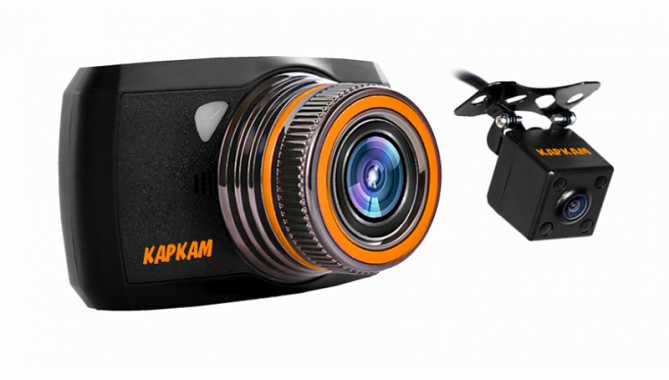 Видеорегистратор Каркам D2, Компактный Full HD видеорегистратор с камерой заднего вида