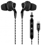 Наушники Hoco L4 Digital sporting lighting earphone вставные черные с микрофоном для iPhone 7