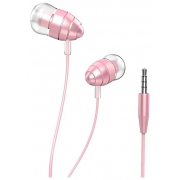 Наушники Hoco M5 Control вставные (затычки) с микрофоном, розовые