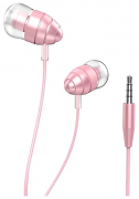 Наушники Hoco M5 Control вставные (затычки) с микрофоном, розовые