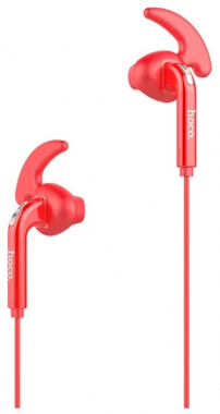 Наушники Hoco M6 Control Earphone вкладыши красные с микрофоном
