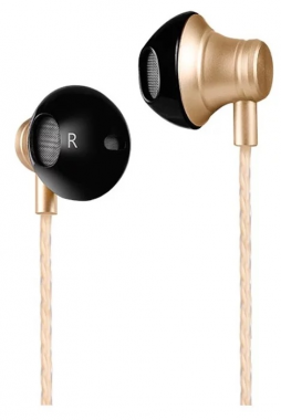 Наушники Hoco M18 Gesi metallic universal earphone вкладыши с микрофоном, цвет бронза