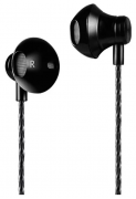 Наушники Hoco M18 Gesi metallic universal earphone вкладыши с микрофоном, цвет черный