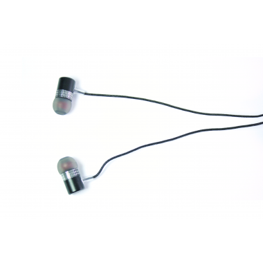 Наушники Walker H720 "Металл" гарнитура черные (с микрофоном и кнопкой ответа) матерчатый провод