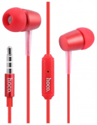 Наушники Hoco M10 вставные (затычки) с микрофоном, цвет красный