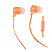 Наушники Perfeo Handy вставные (затычки) с микрофоном, цвет оранжевый