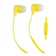 Наушники Perfeo Handy вставные (затычки) с микрофоном, цвет желтый