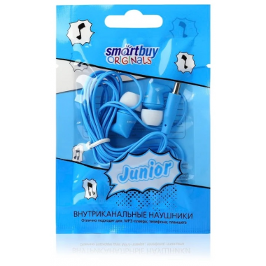 Наушники SmartBuy Junior вставные (затычки), цвет синий
