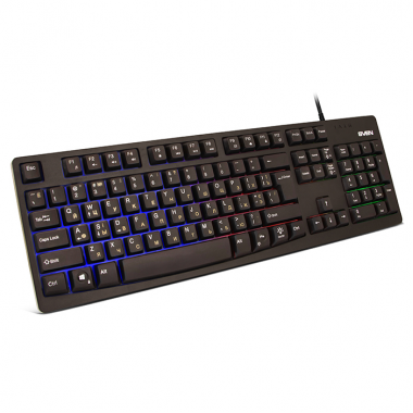 Компьютерная клавиатура Sven KB-C7100EL черная с цветной подсветкой
