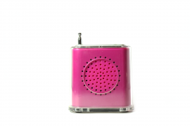 Аудиоколонка  T-630 FM, MP3, USB, розовая