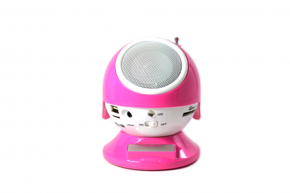 Аудио колонка  WS-2013 Wster FM, MP3, USB, розовая