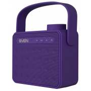 Портативная акустика Sven PS-72, 1.0, FM-тюнер, USB, microSD, Bluetooth, цвет фиолетовый, с ручкой