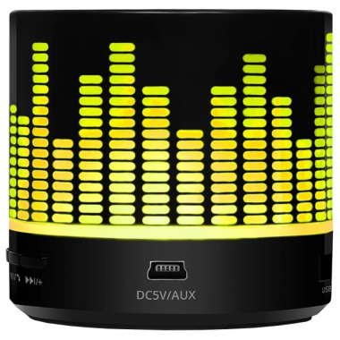 Портативная акустика Sven PS-47, 1.0, FM-тюнер, USB, microSD, Bluetooth, черная с радужной подсветкой