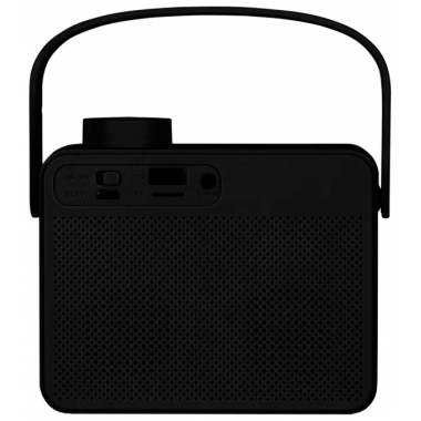 Портативная акустика Sven PS-72, 1.0, FM-тюнер, USB, microSD, Bluetooth, черная с ручкой
