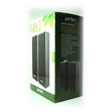 Колонки для компьютера Perfeo "PHAROS" 2.0, мощность 2х3 Вт (RMS), черные, USB