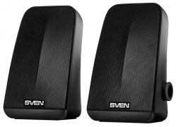 Колонки для компьютера Sven 380 акустическая система 2.0, мощность 2х2,5 Вт (RMS), черные